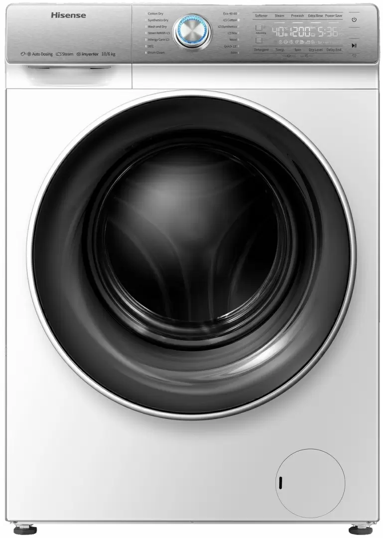 Maşină de spălat/uscat rufe Hisense WDQR1014EVAJM, alb