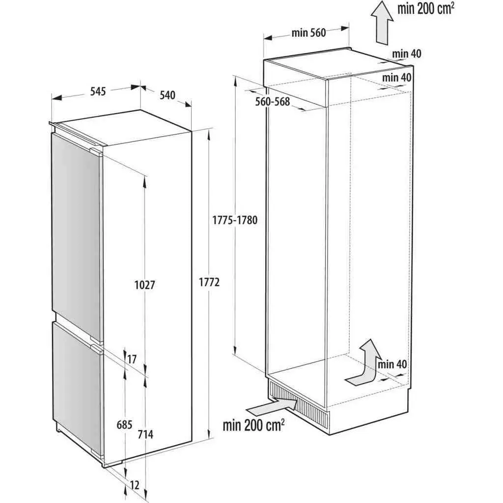 Frigider incorporabil Gorenje NRKI517E62WF