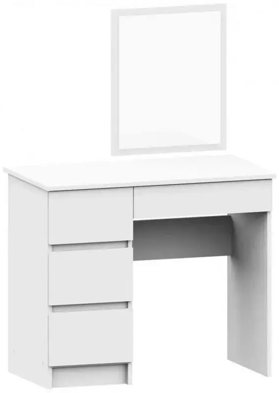 Masă de toaletă Akord T-6/SL 500x600cm Left, alb pe tehnoparc.md Masă de toaletă Akord T-6/SL 500x600cm Left, alb