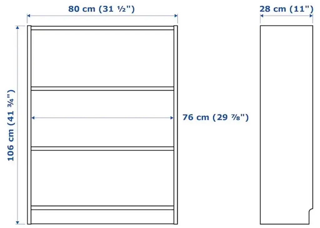 Стеллаж IKEA Billy 80x28x106см, белый