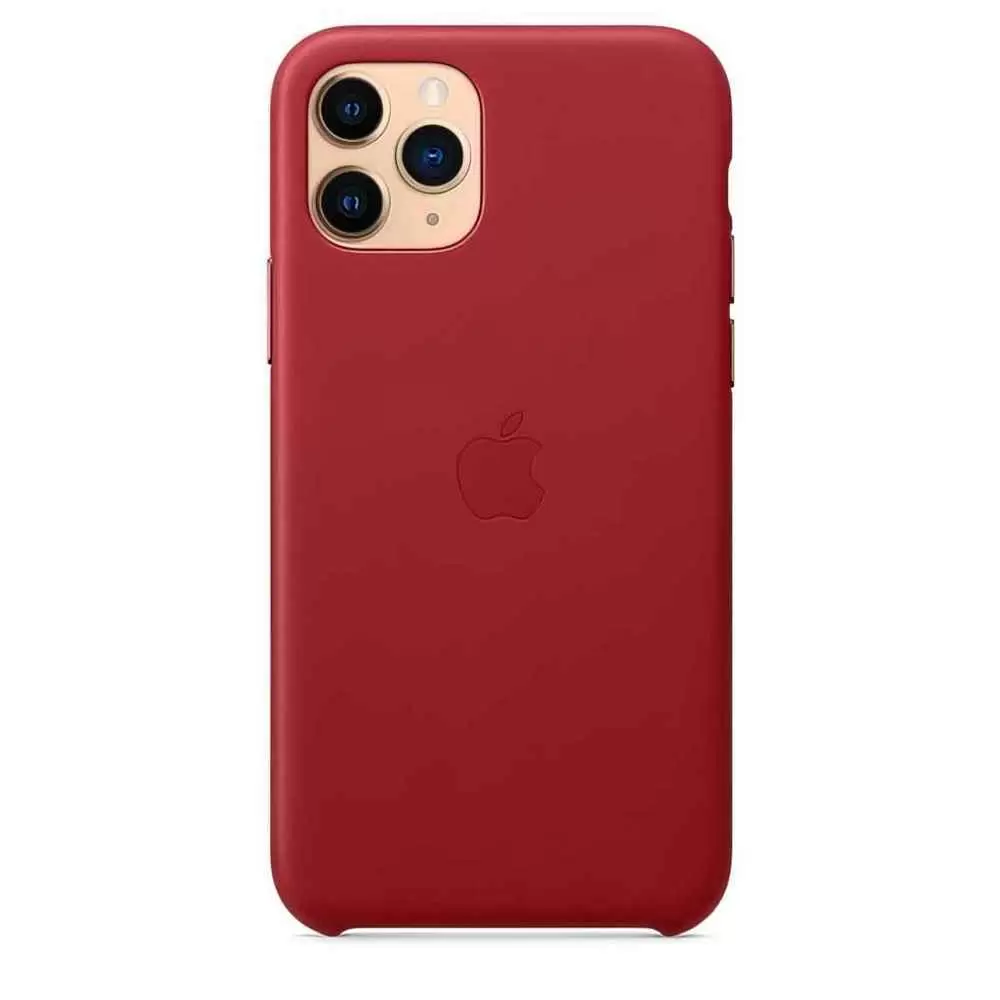 Чехол Apple Leather Case iPhone 11 Pro Max, красный