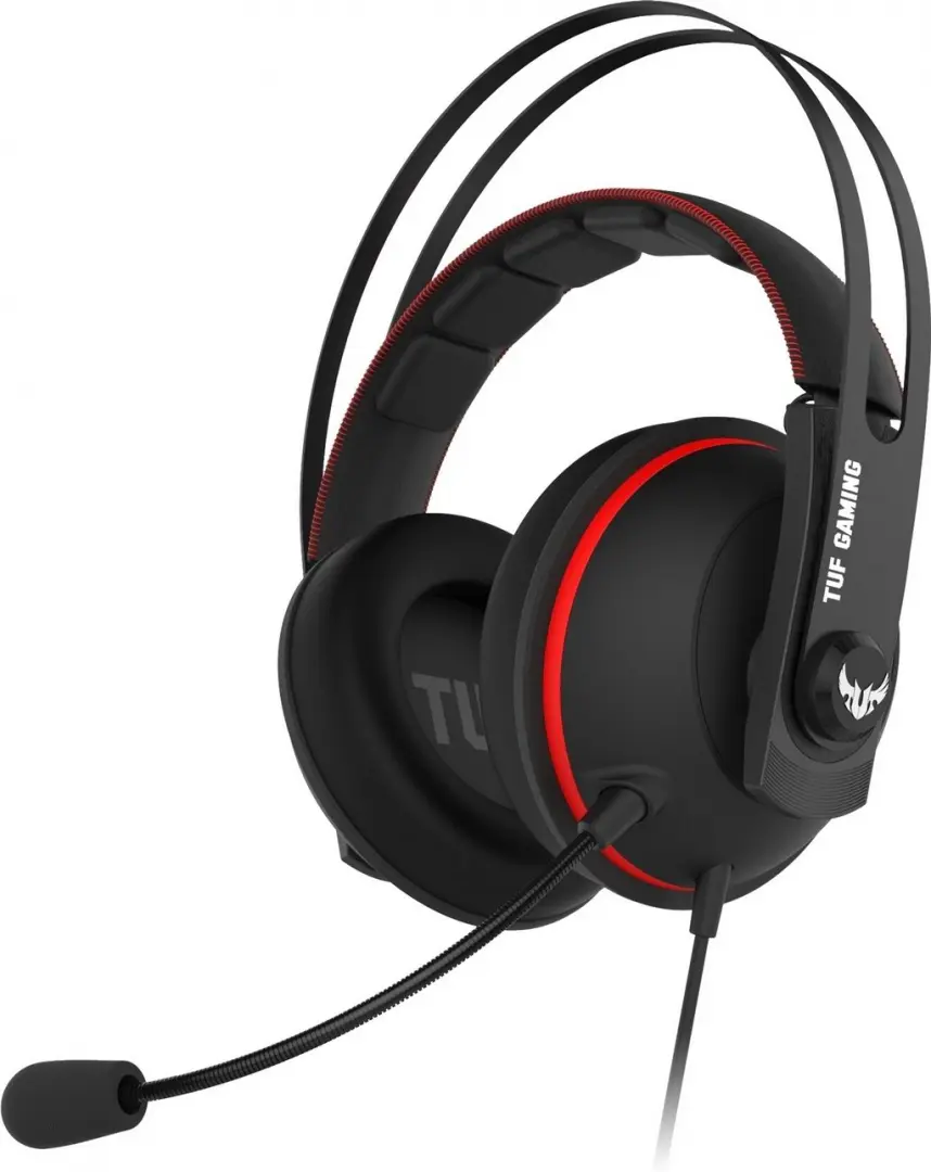 Căşti Asus TUF Gaming H7 Core, negru/roșu pe tehnoparc.md Căşti Asus TUF Gaming H7 Core, negru/roșu