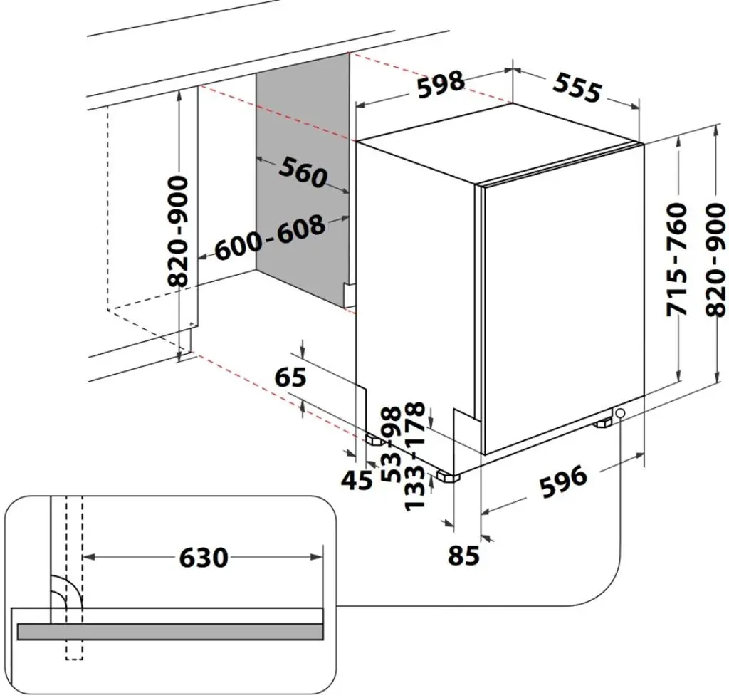 Mașini de spalat vase incorporabila Whirlpool W7I HP42 L pe tehnoparc.md Mașini de spalat vase incorporabila Whirlpool W7I HP42 L