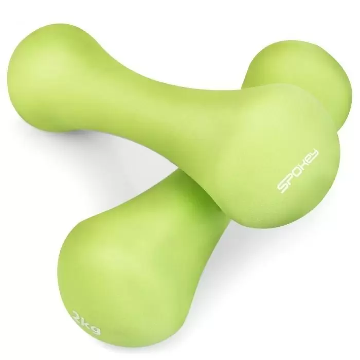 Set gantere Spokey Bone 2x2kg, verde