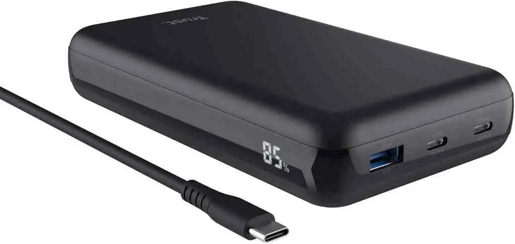 Внешний аккумулятор Trust Laro 100W USB-C, черный