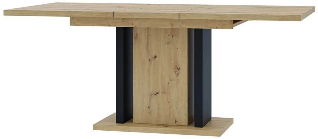Masă Prospero Wood, stejar artizanat/negru