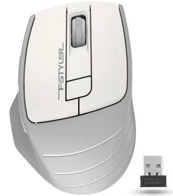 Мышка A4Tech Fstyler FG30, белый/серый
