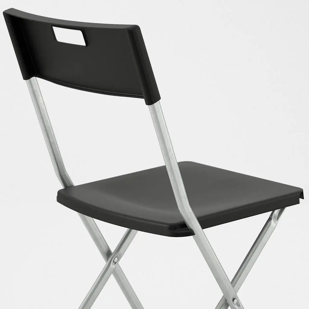 Scaun IKEA Gunde pliant, negru