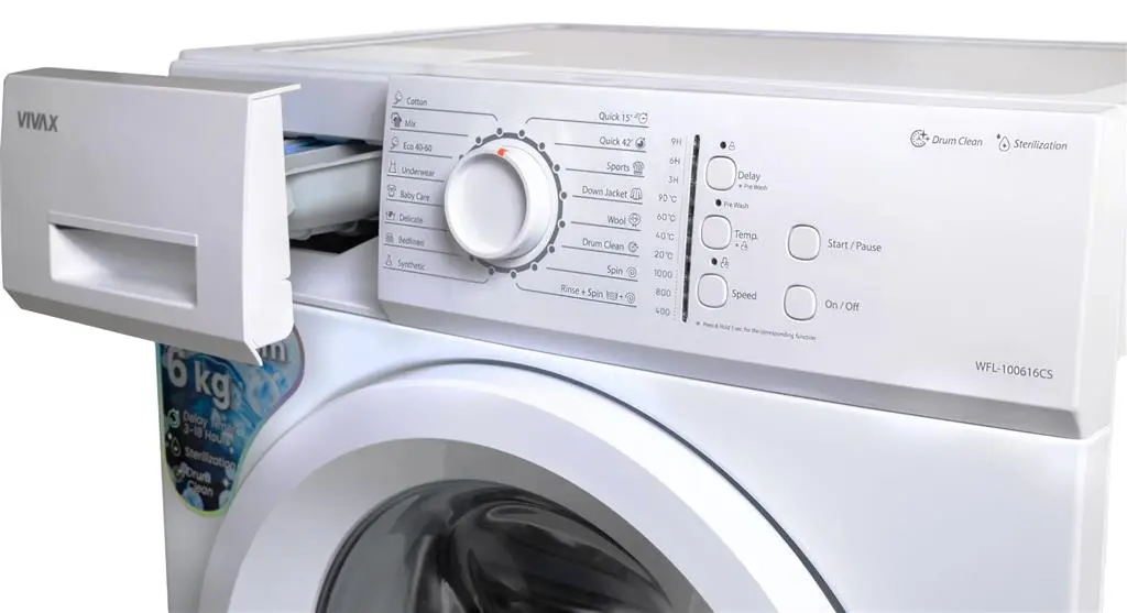 Стиральная машина VIVAX WFL-100616CS, белый на tehnoparc.md Стиральная машина VIVAX WFL-100616CS, белый