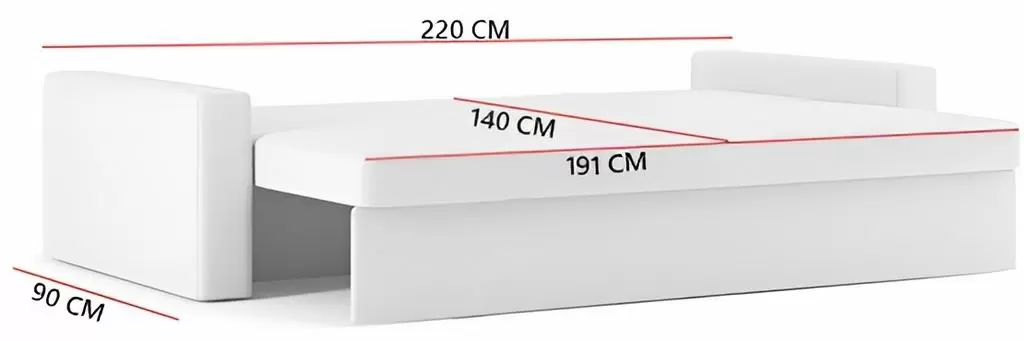 Canapea Magnifico Meble Panama Foam Mikro 27/Mikro 15, gri/negru