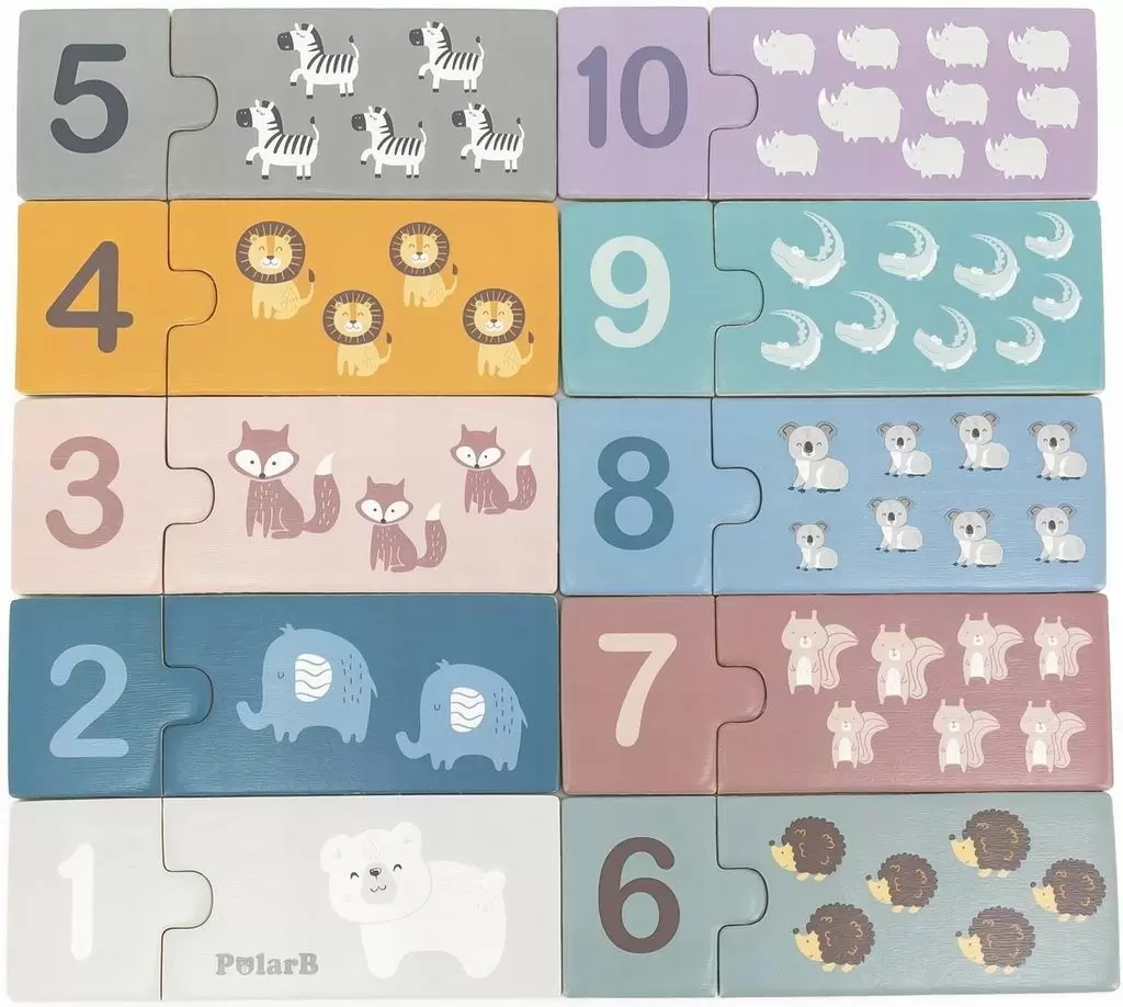 Puzzle Viga Toys PolarB Number Puzzles, color