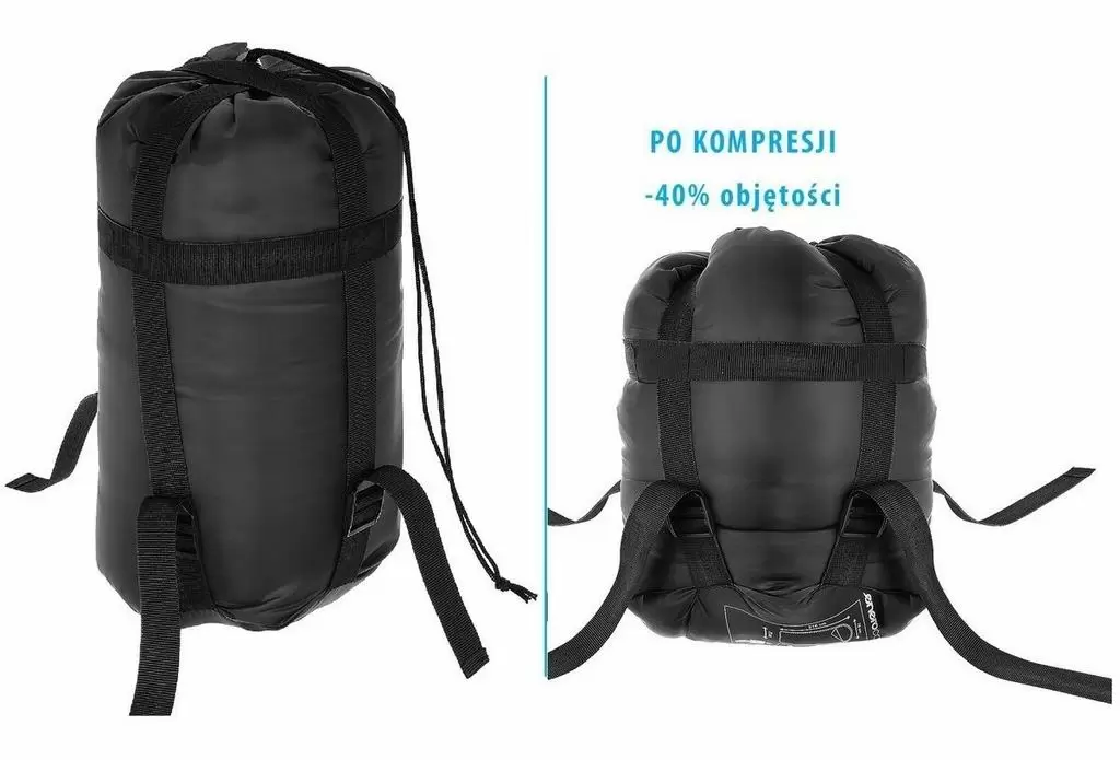 Sac de dormit Enero Camp Quest, negru