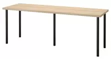 Masă de birou IKEA Lagkapten/Adils 200x60cm, stejar antic/negru