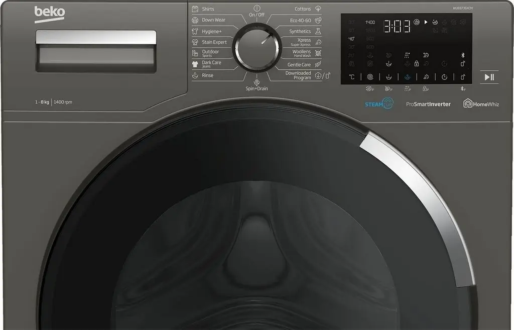 Maşină de spălat rufe Beko WUE8736XCM, gri