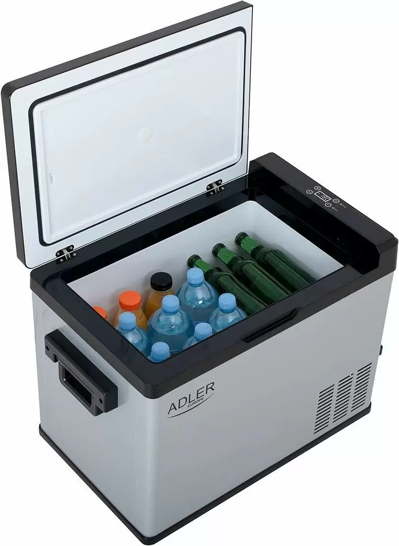 Портативный холодильник Adler AD-8081, серебристый/черный