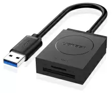 Картридер Ugreen USB 3.0 Card Reader TF+SD, черный