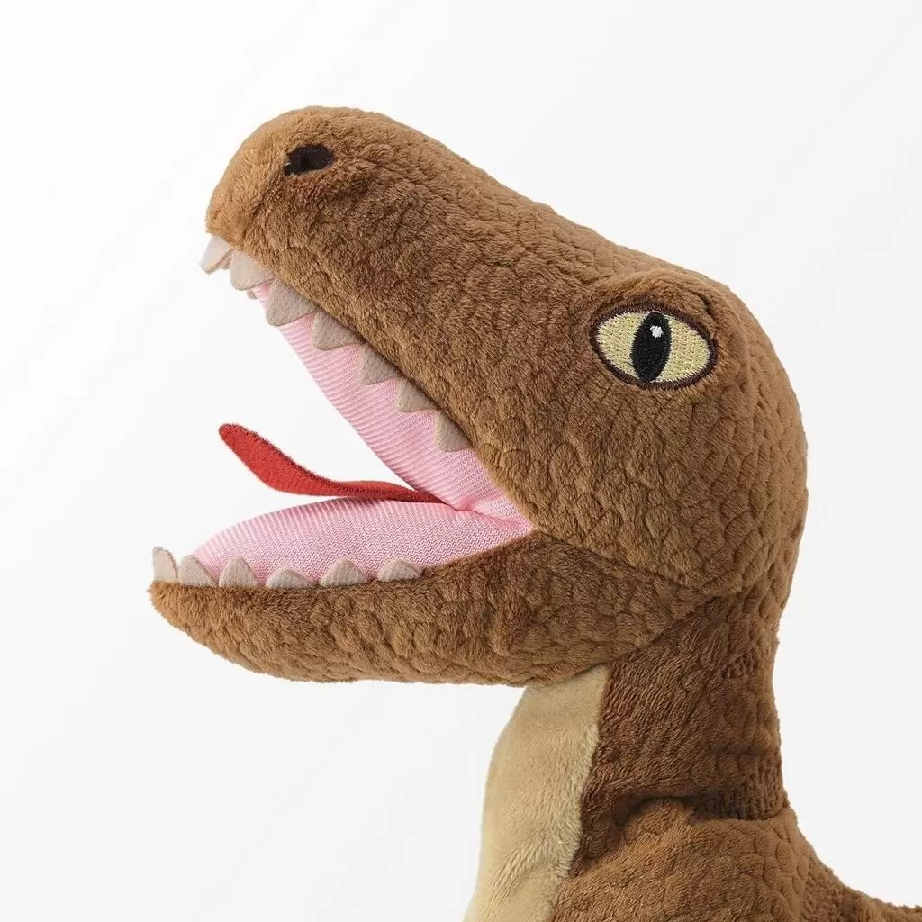 Мягкая игрушка IKEA Jattelik Dinozaur Velociraptor, коричневый