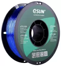 Филамент для 3D печати Esun eTPU-95A 1.75mm, прозрачный/синий