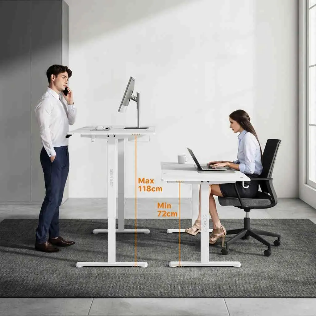 Masă de birou SENSE7 Nojo 120x60, alb