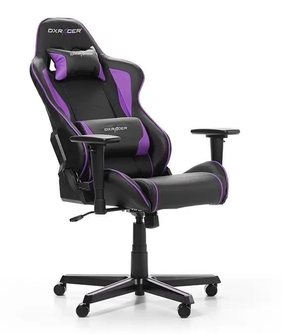 Компьютерное кресло DXRacer GC-F08-NV, черный/фиолетовый