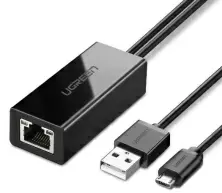Переходник Ugreen Micro USB to Ethernet, черный