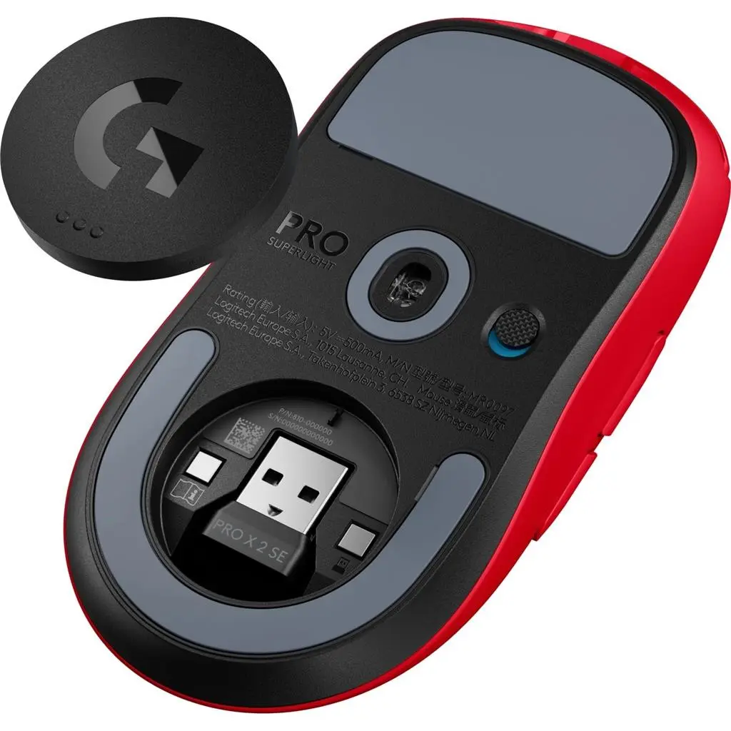Mouse Logitech PRO X Superlight 2 SE Lightspeed, roșu