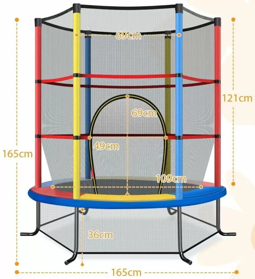 Батут Costway TW10052CL, цветной