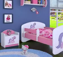 Тумба прикроватная Happy Babies Happy SZN02 Pony, белый/розовый