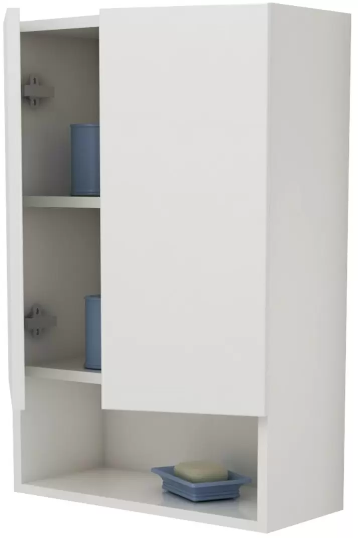 Шкаф навесной Haaus 2U 48x22x72см, белый/белый глянец