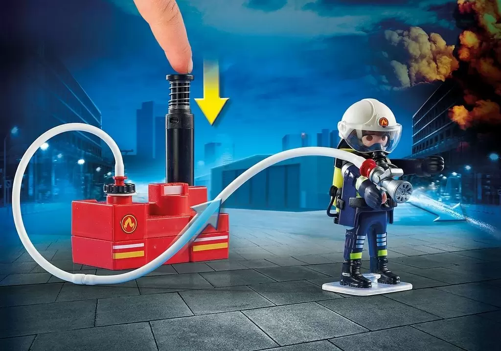 Set jucării Playmobil Firefighters with Water Pump