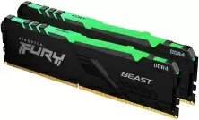 Оперативная память Kingston Fury Beast RGB 32GB (2x16GB) DDR4-3200MHz, CL16, 1.35V