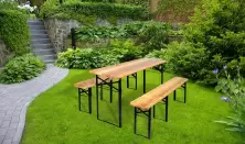 Set mobilă de grădină GardenLine MEB2745, lemn/negru