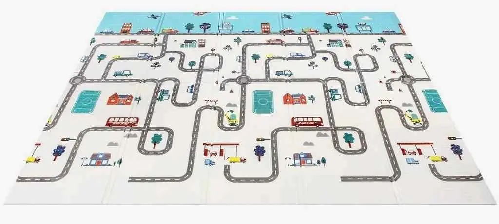 Игровой коврик 4Play Road/Animals 180x200x1.5cm, разноцветный на tehnoparc.md Игровой коврик 4Play Road/Animals 180x200x1.5cm, разноцветный