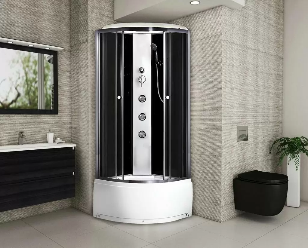 Cabină de duș Breezz Loona Hydro Lux WT-80, alb/satin