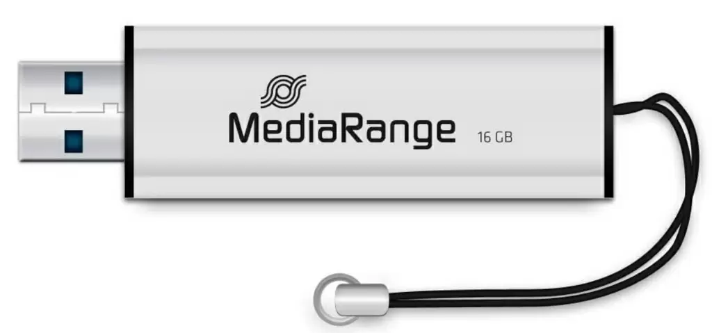 USB-флешка MediaRange MR915 16ГБ, серебристый