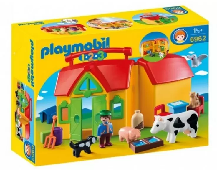Set jucării Playmobil My Take Along Farm 1.2.3