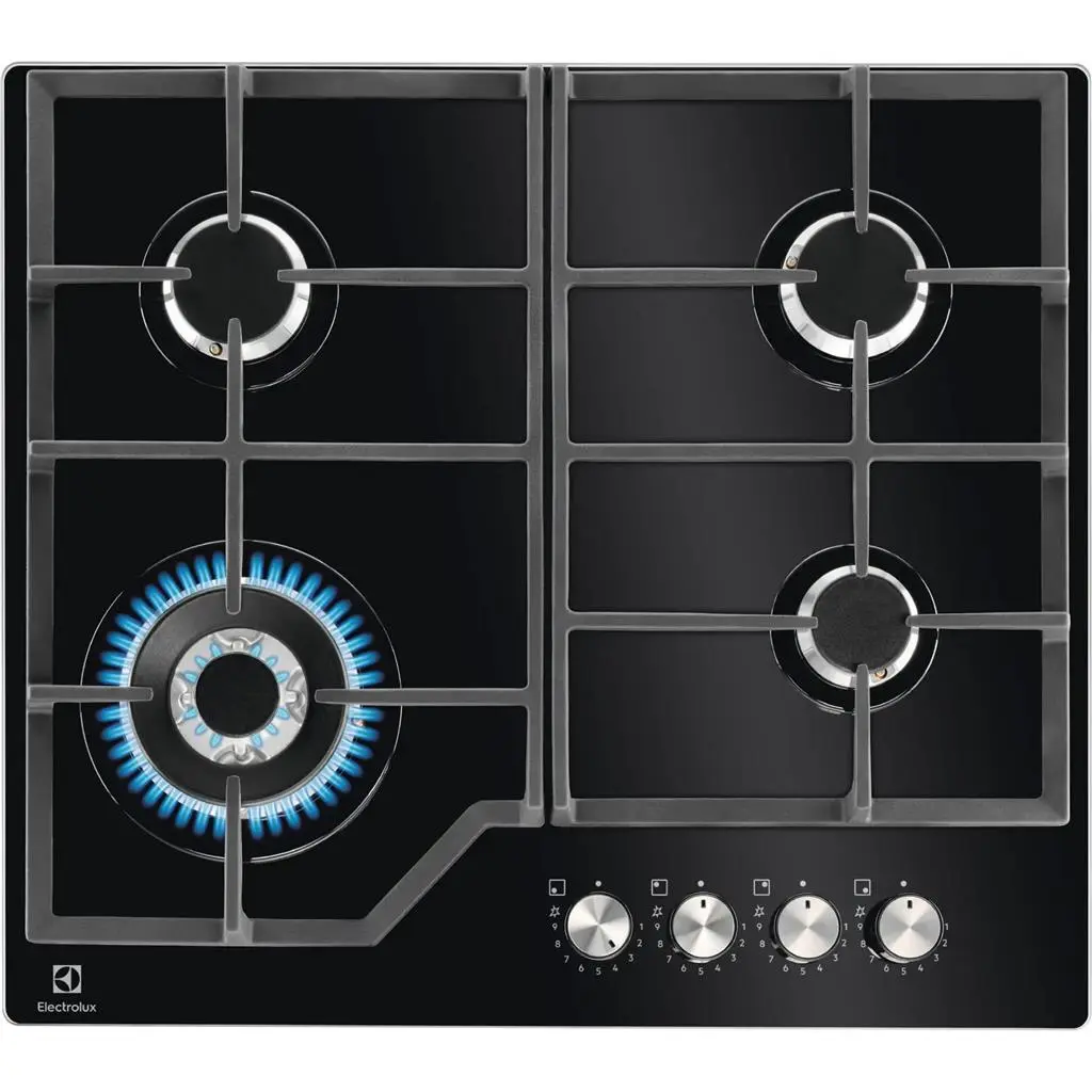 Plită incorporabilă cu gaz Electrolux KGG64362K, negru