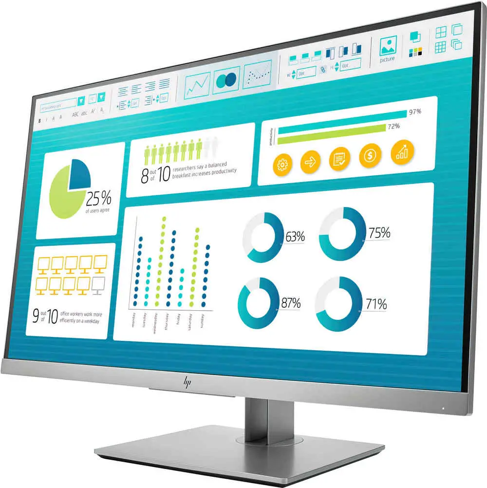 Monitor HP EliteDisplay E273, negru/argintiu