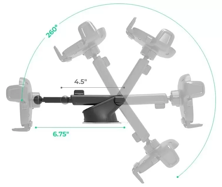 Suport auto iOttie Easy One Touch 5 Dash/Windshield Mount, negru