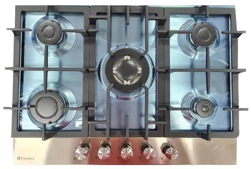 Газовая панель Eurolux HBBR-75GFWCIX, нержавеющая сталь на tehnoparc.md Газовая панель Eurolux HBBR-75GFWCIX, нержавеющая сталь