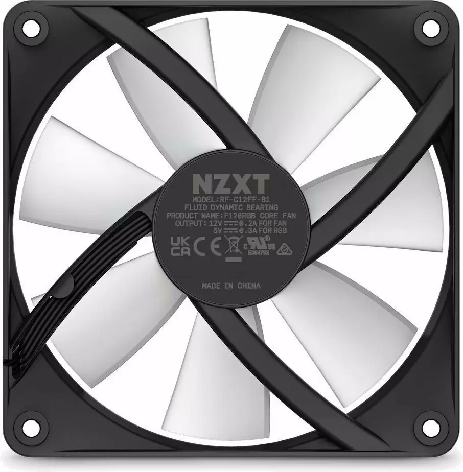 Ventilator de carcasă NZXT F120 RGB, negru