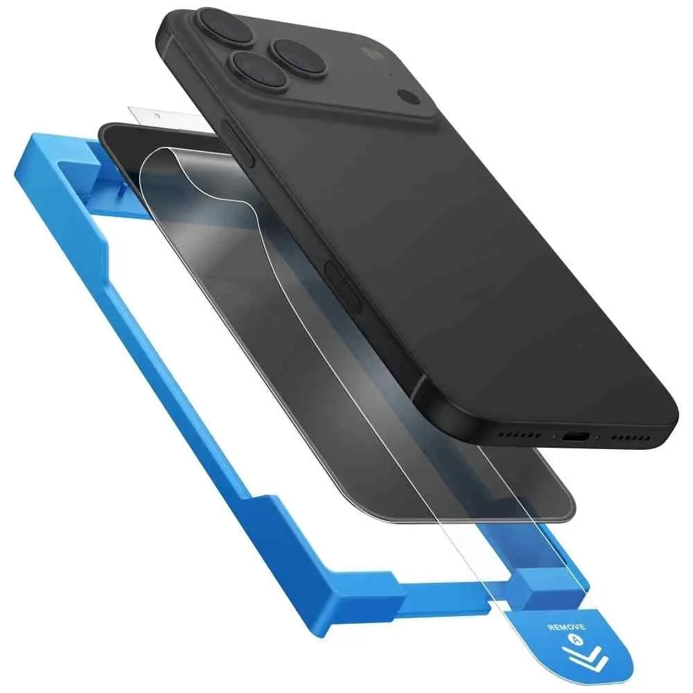 Защитное стекло Uniq Screen Protector for iPhone 17 Pro Privacy Exofit Optix Covex Applicator Black