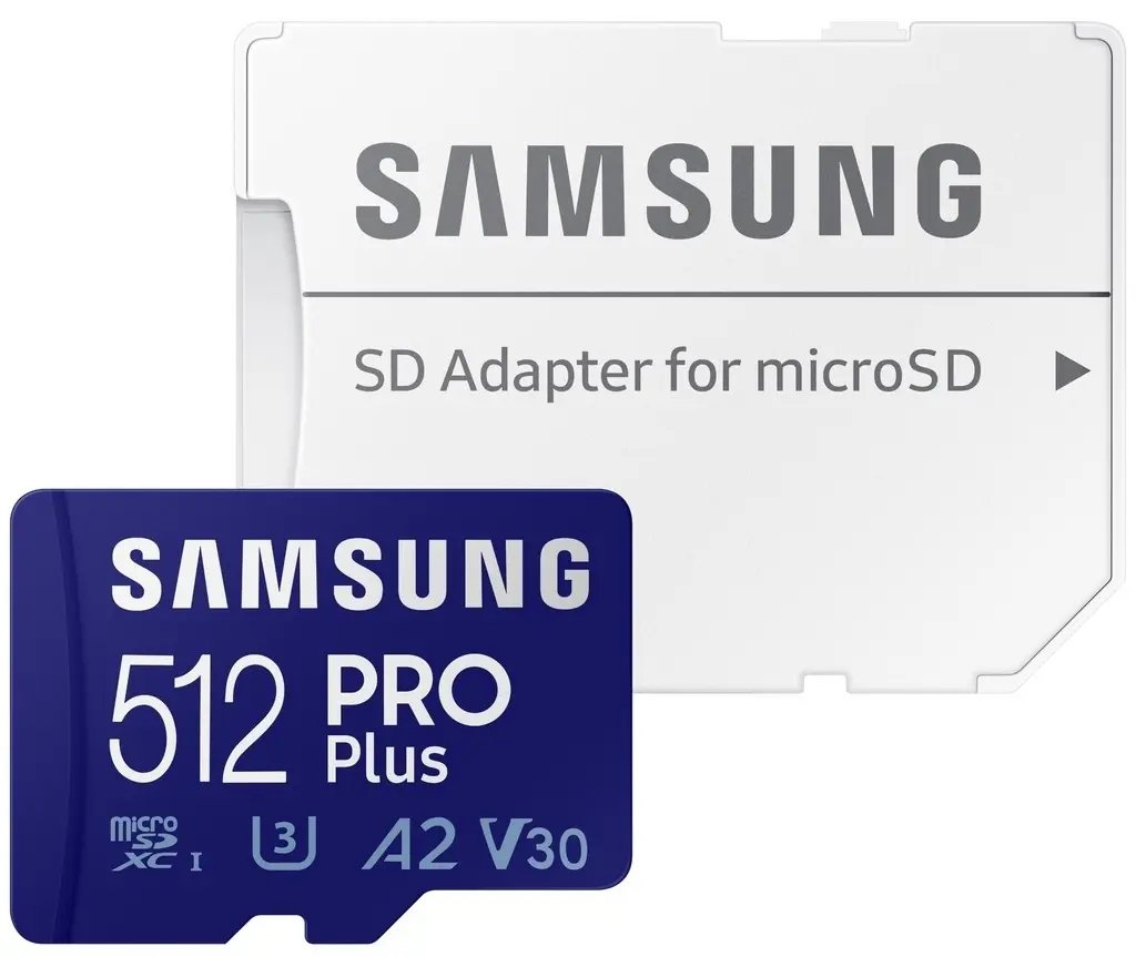 Карта памяти MicroSD Samsung PRO Plus Class 10 UHS-I (U3) + SD adapter, 512GB