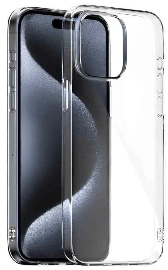 Husă de protecție WOO Soft iPhone 15 Pro Max Clear (WOOCTIP15PMSC), transparent