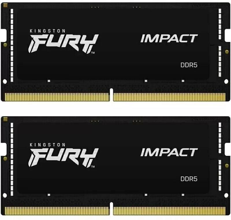 Оперативная память SO-DIMM Kingston Fury Impact 32GB (2x16GB) DDR5-6000MHz, CL38, 1.35V