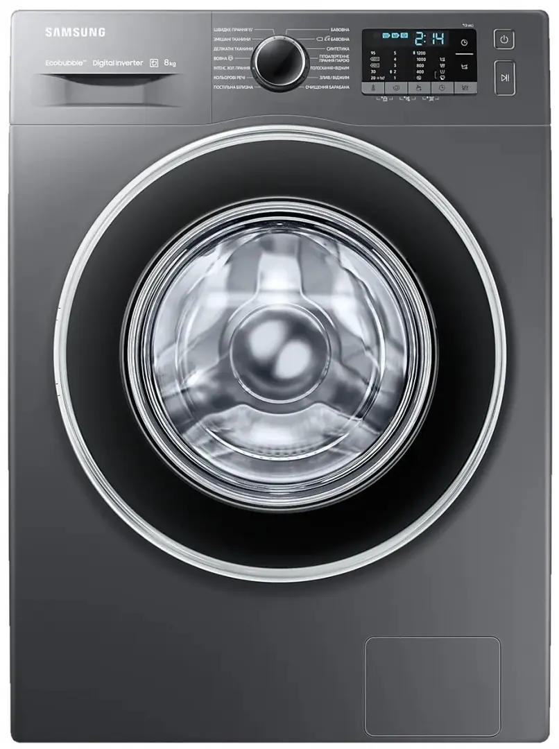 Стиральная машина Samsung WW80J52K0HX/CE, нержавеющая сталь на tehnoparc.md Стиральная машина Samsung WW80J52K0HX/CE, нержавеющая сталь