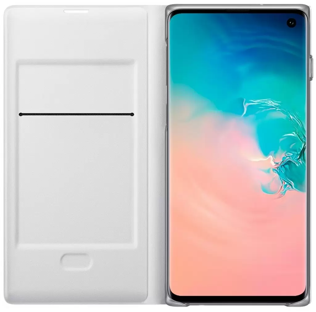 Husă de protecție Samsung Led Flip Wallet Galaxy S10, alb