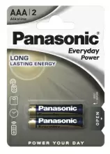 Батарейка Panasonic Everyday AAA, 2шт
