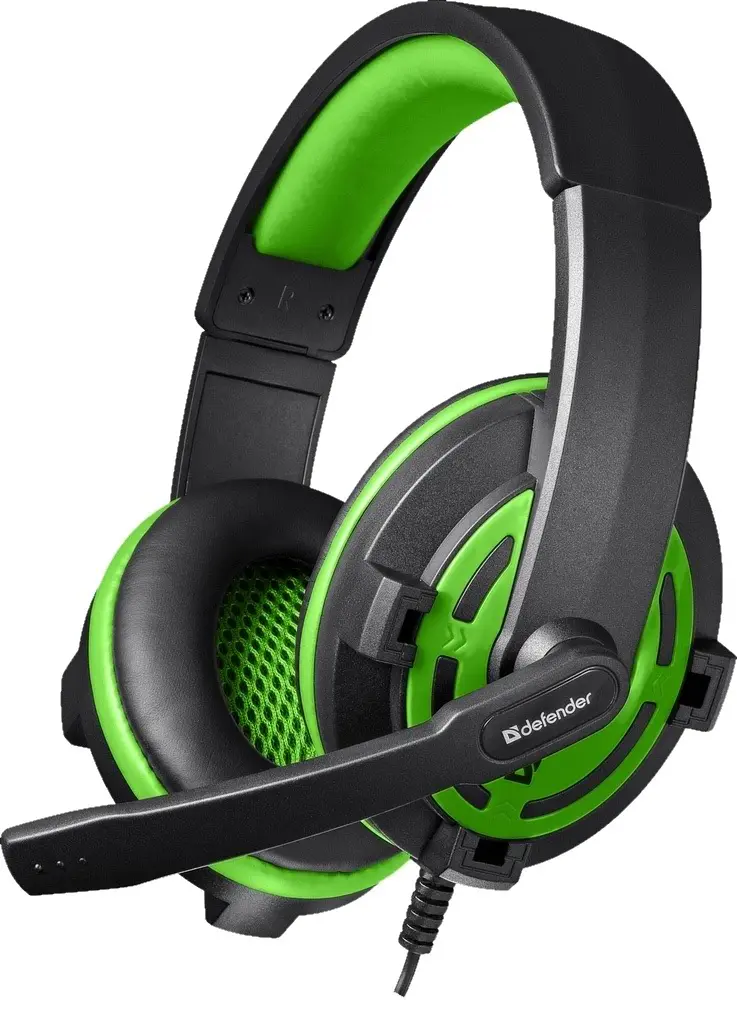Наушники Defender G-300, зеленый/черный