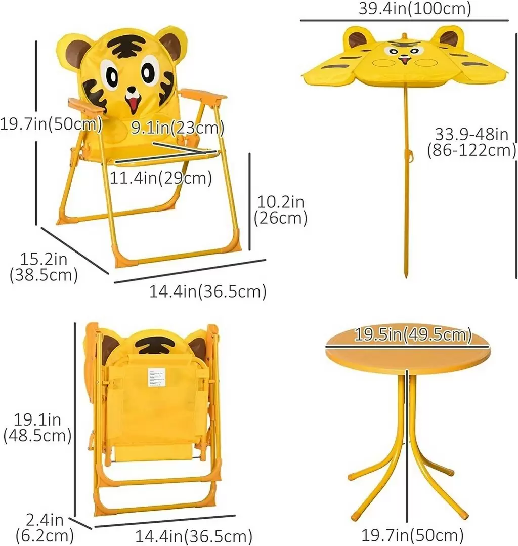Set mobilă de grădină Strend Pro Melisenda Tiger 1 + 2, galben
